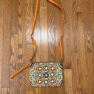 Embroidered Boho Crossbody Bag Beaded Festival Purse